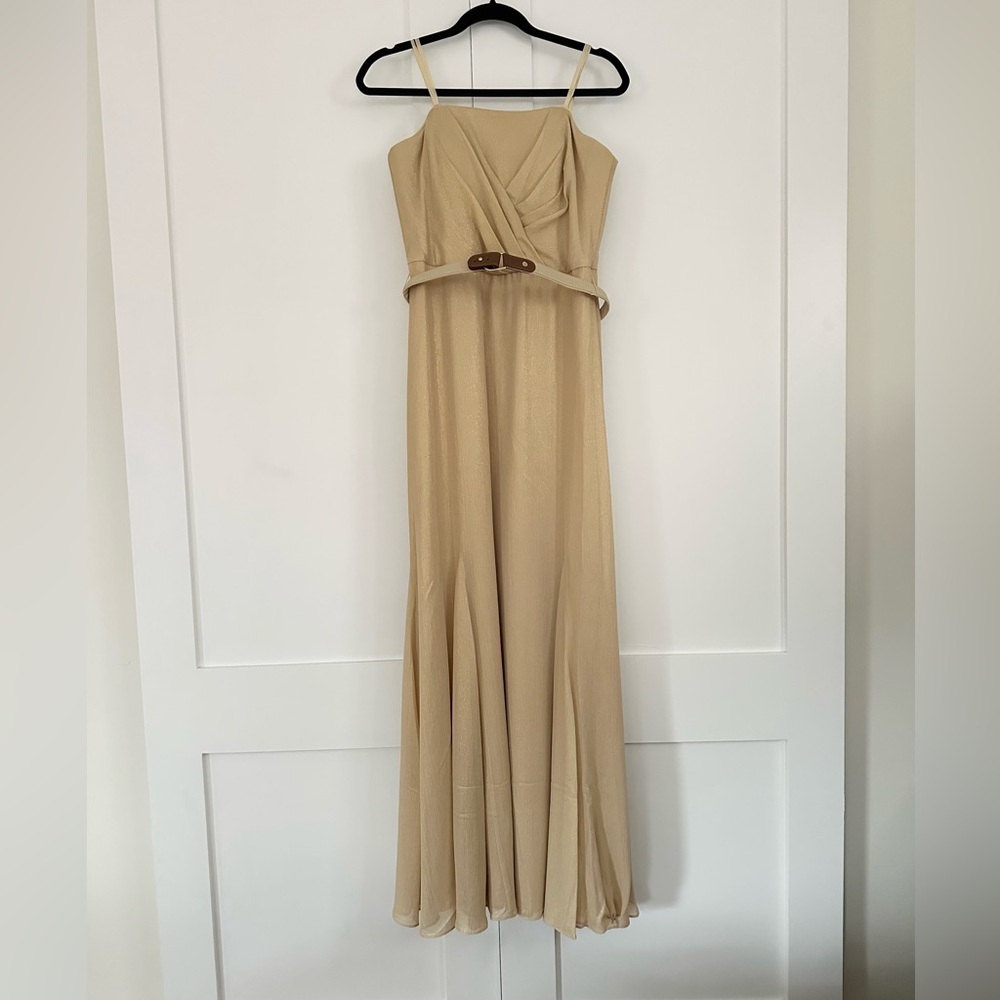 Ralph Lauren Beige Maxi Dress with Belt